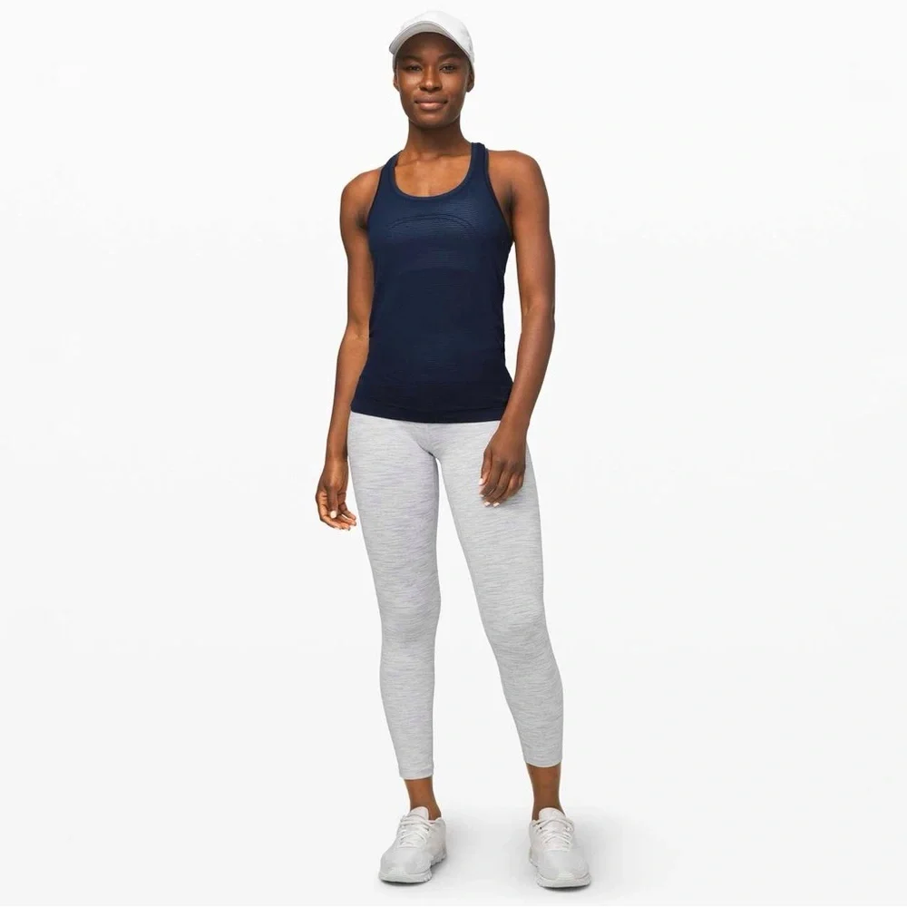 Lululemon Swiftly Speed Racerback Sheer Stripe in True‎ Navy